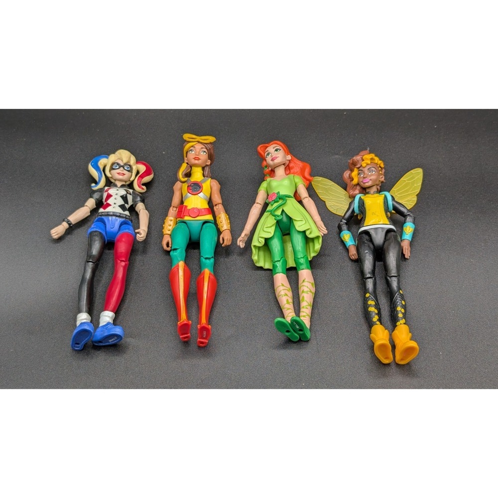 DC Comics Super Hero Girls 6" Action Figure Lot of 4 (Poison Ivy, Harley Quinn)